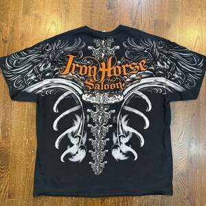 Iron Horse Saloon Ormond Beach Florida Skeleton Spine Horse Logo T-Shirt